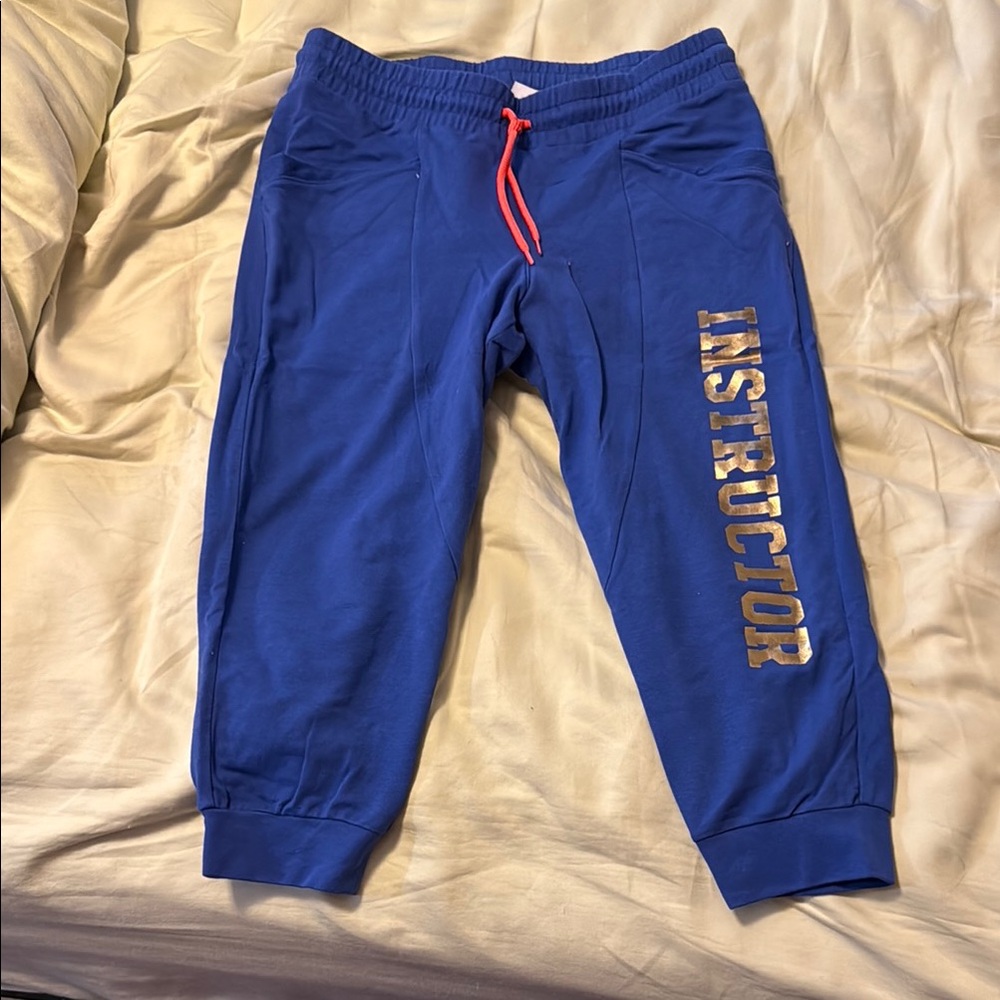 Blue Kids Joggers with Red Drawstring